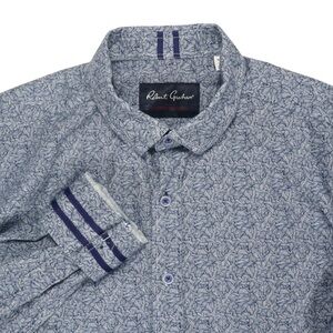 Robert Graham Longsleeve Shirt Men’s Sz M Weave Print‎ Patern Modern Americana
